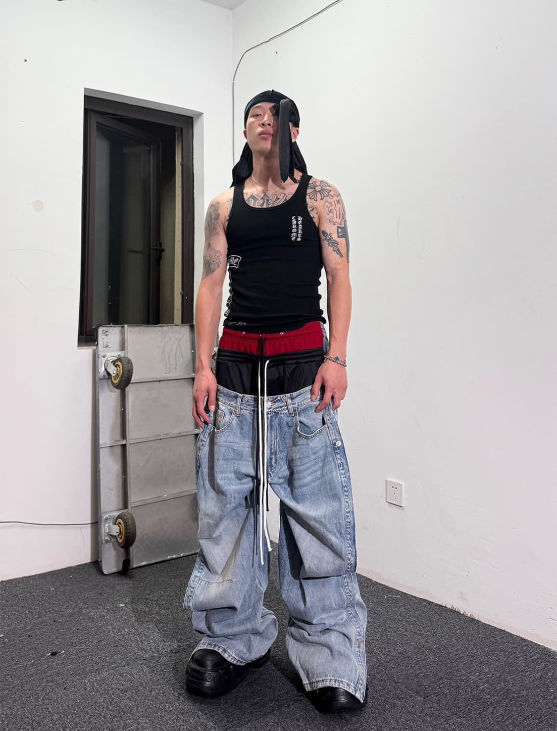 콰스 새깅 바지 상품이미지2