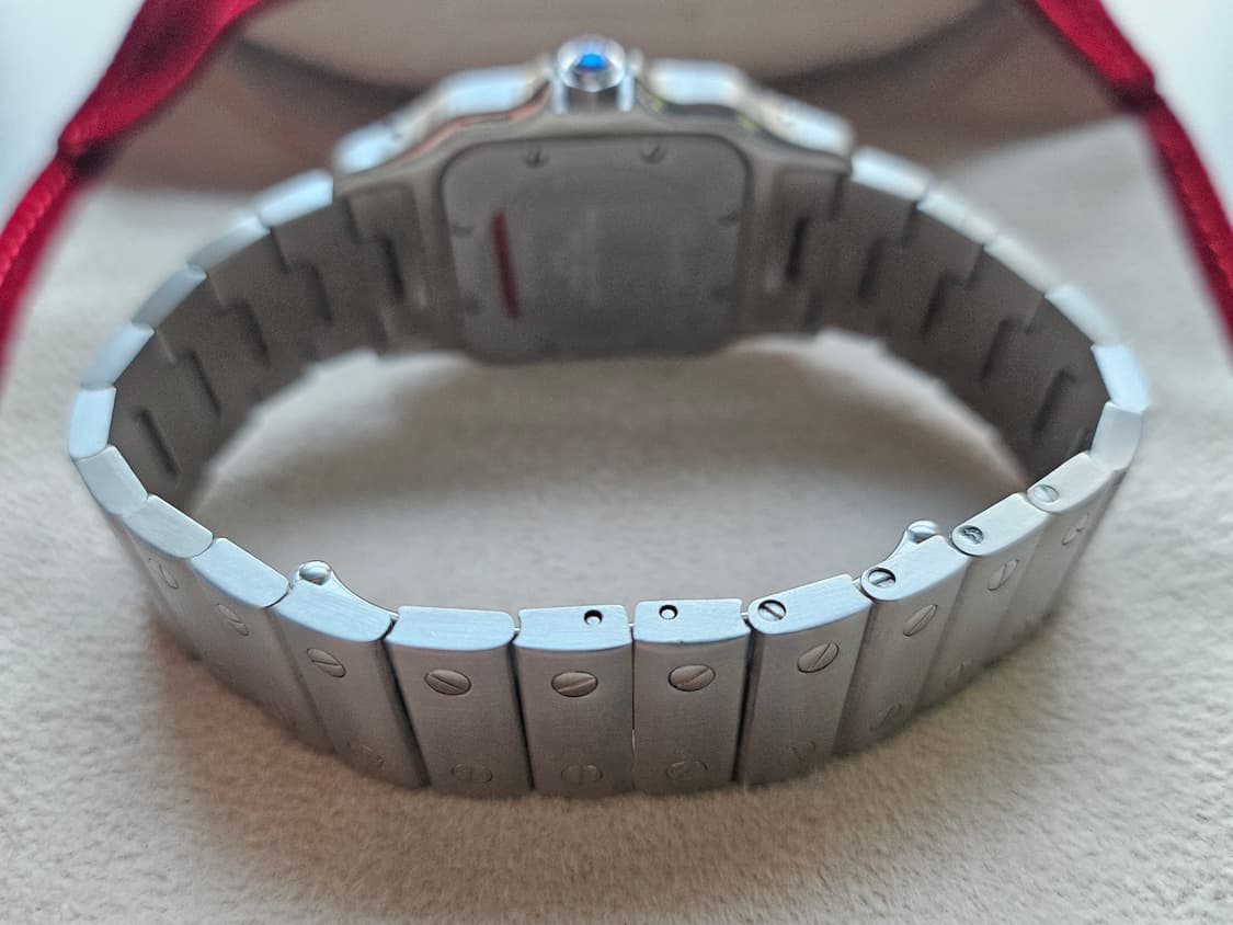 까르띠에 산토스 갈베 라지 스틸 쿼츠 상품이미지4