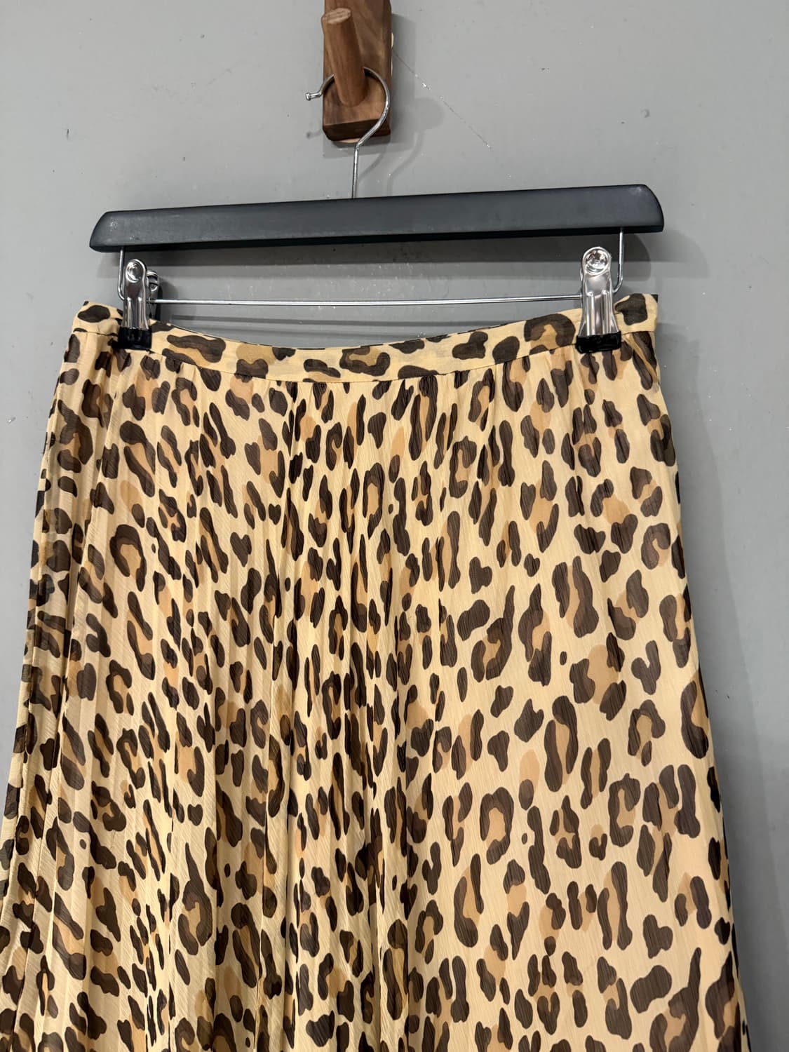 leopard pattern pleats skirt 상품이미지5
