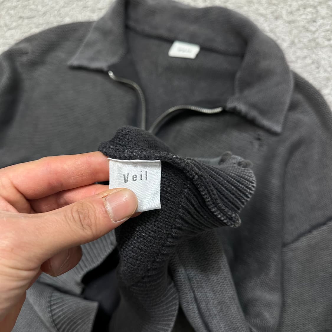 [100-105] veil 데미지워싱 카라니트 상품이미지4