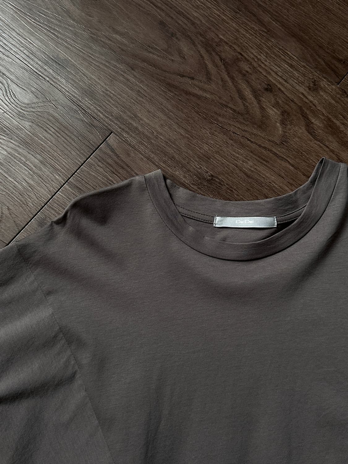 Dou Dou 이레귤러 커버 업 하프 티셔츠 상품이미지7