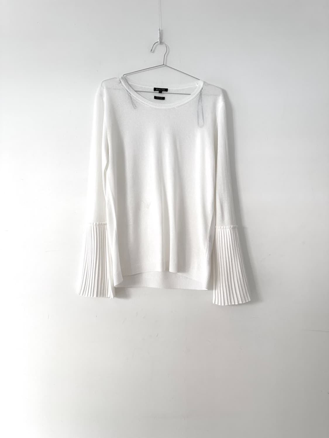 MASSIMO DUTTI pleats detail knit / white 상품이미지1