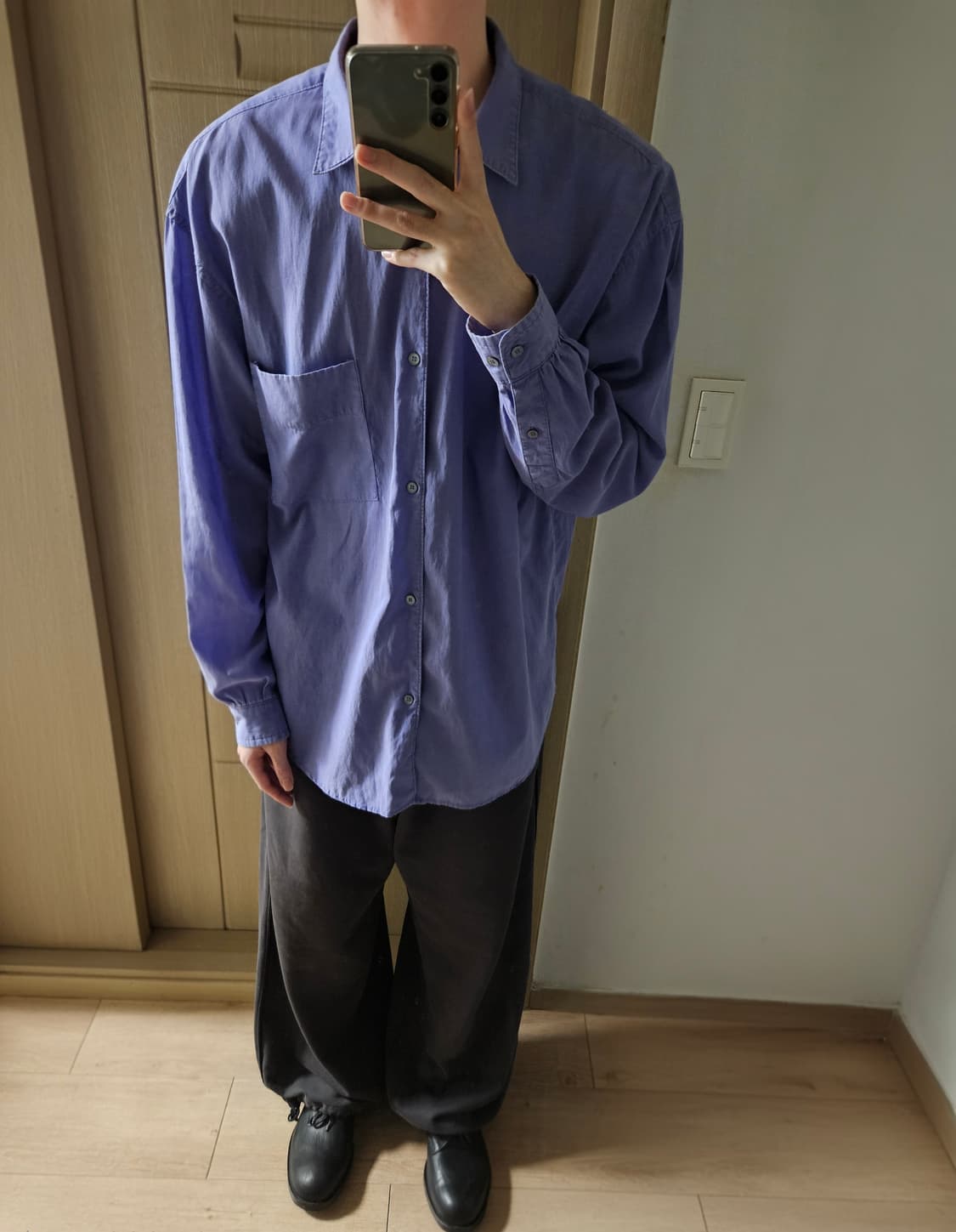 폴리테루 더비 슈즈 블랙 브라운솔 상품이미지8