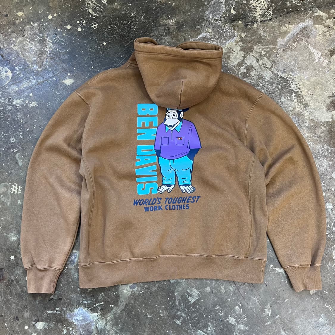 L) 재팬 벤데이비스 기모 후드티  밴데이비스 후드티셔츠 상품이미지1