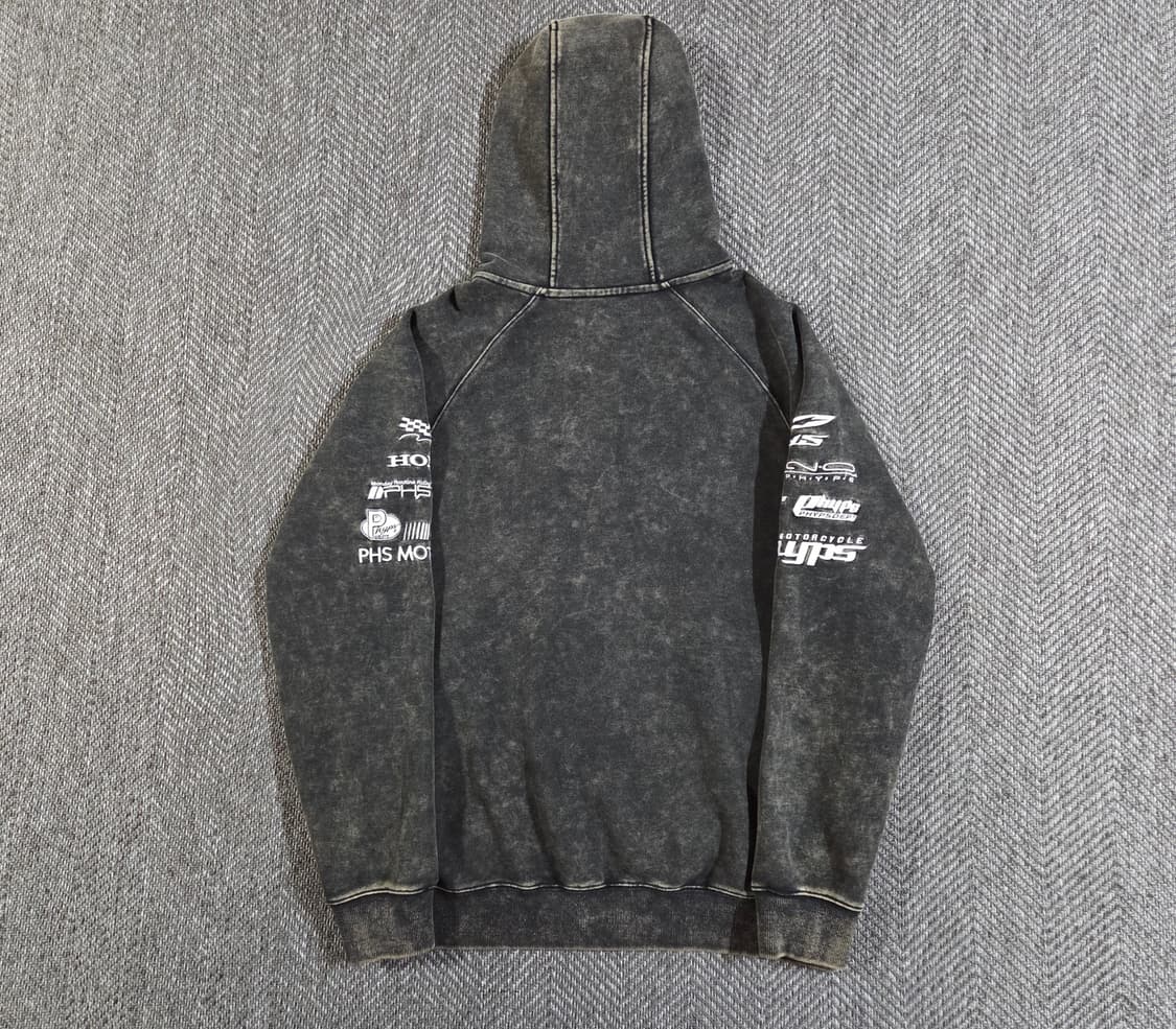 혼다 Honda 레이싱 워시드 바이커 후드집업

 상품이미지2