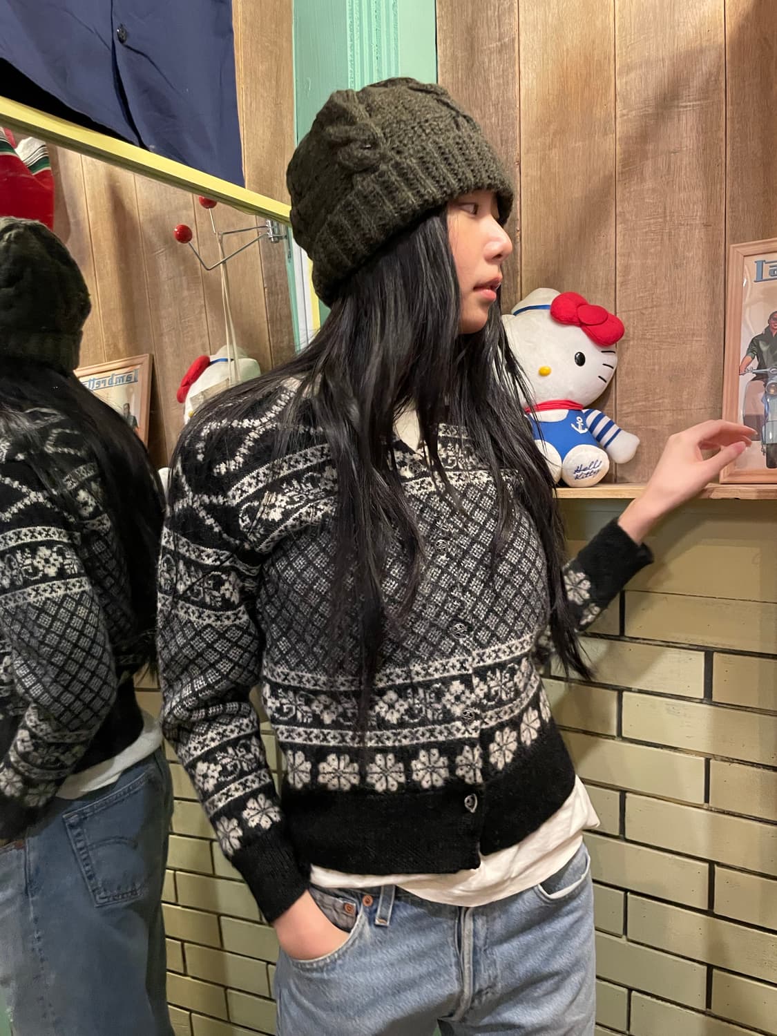 90s Vintage GAP Nordic Wool Cardigan 상품이미지2