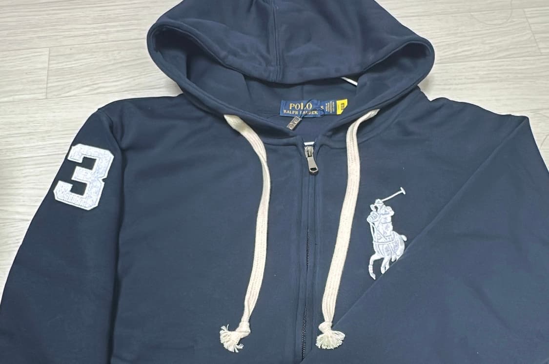 폴로 빅포니 후드집업 네이비 상품이미지2
