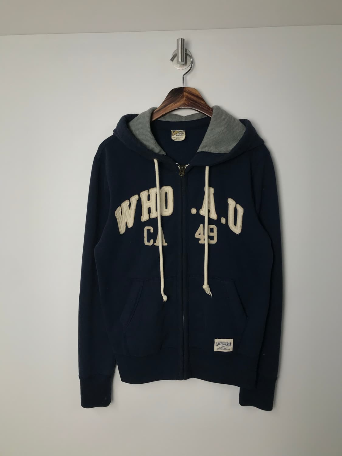 후아유 y2k 와투케 네이비 후드집업 상품이미지2