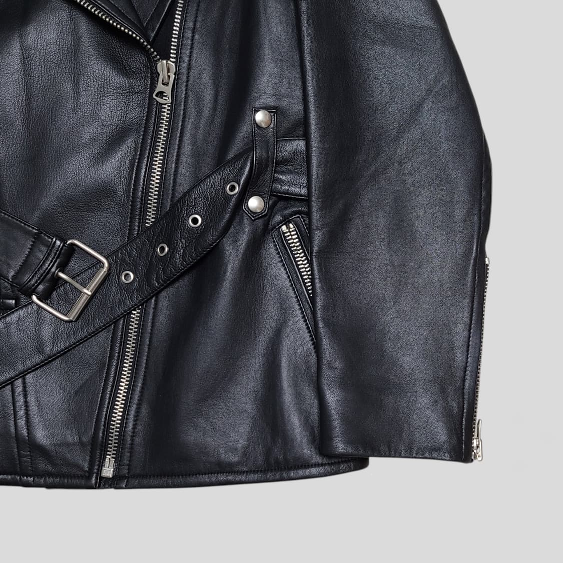 뮤제 양가죽라이더자켓 상품이미지3