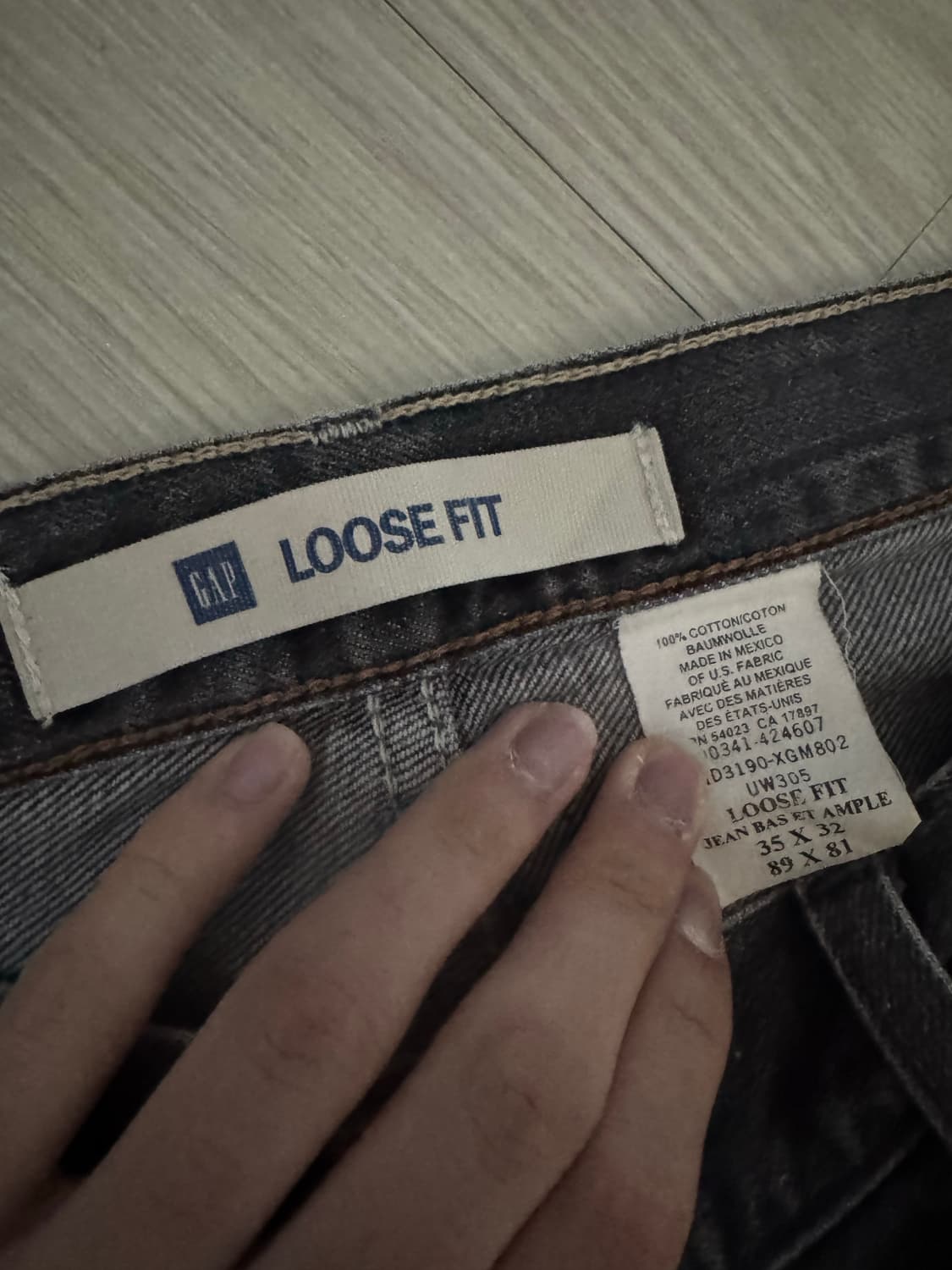 갭 w35 l32 데님팬츠 판매  상품이미지6