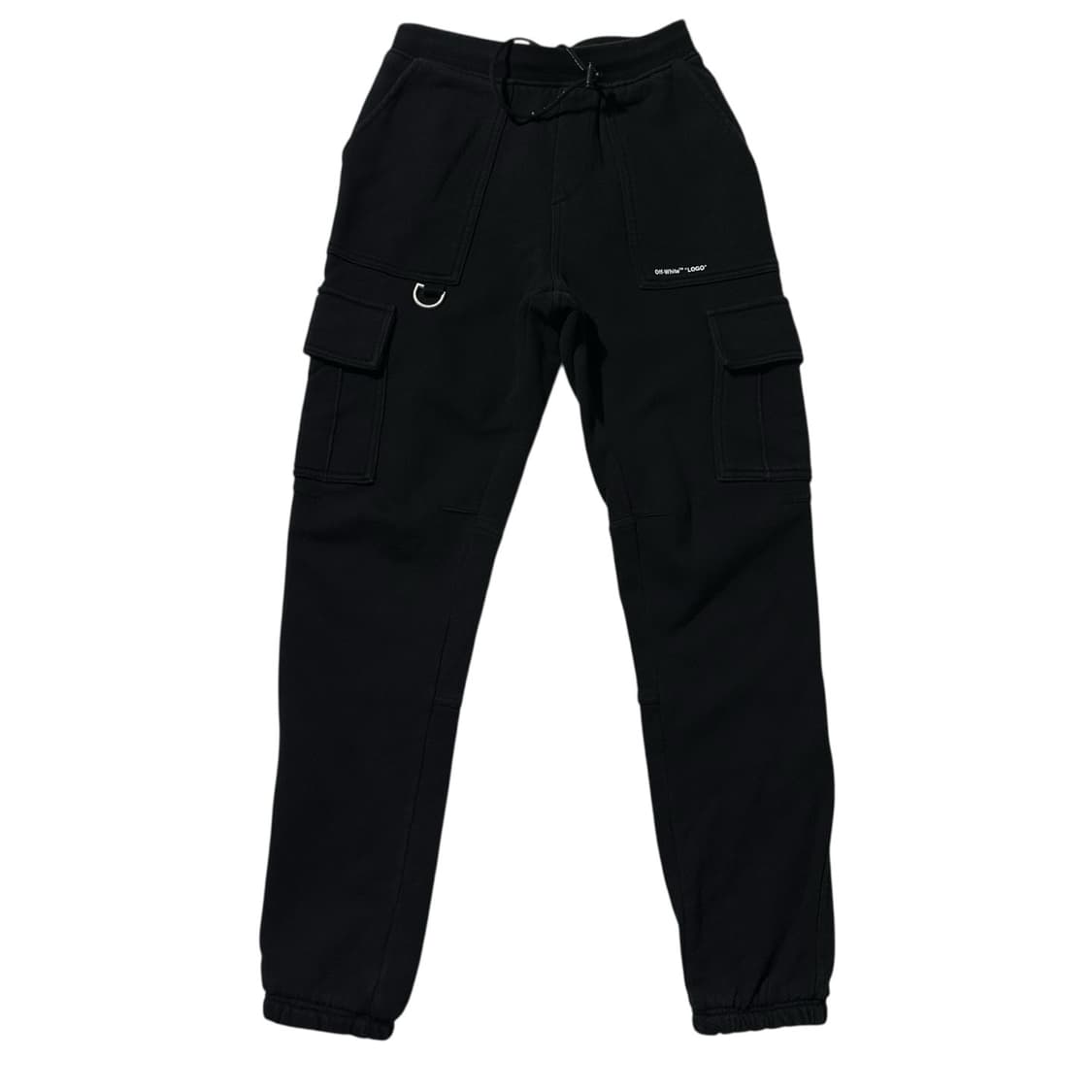 오프화이트 스웨트 카고 조거 팬츠 블랙 상품이미지1