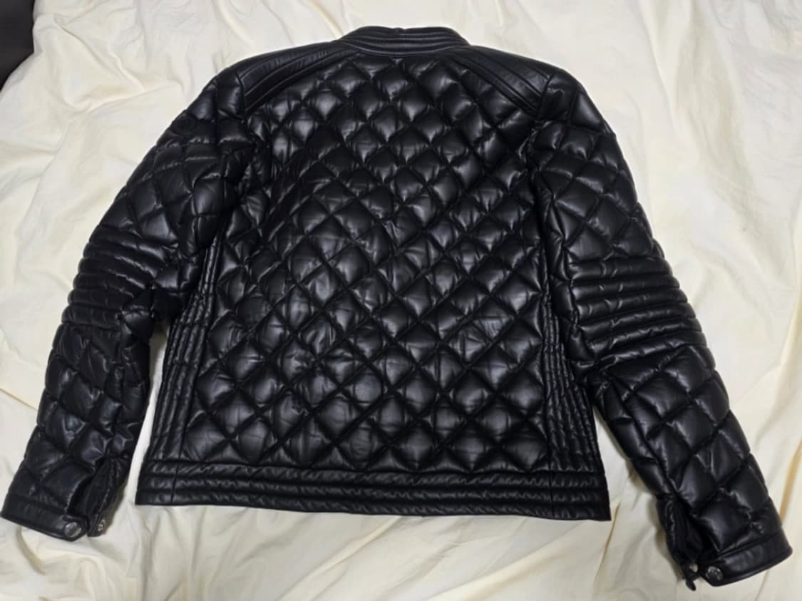 몽클레어 auriac 퀄팅 레더 바이커 자켓 5사이즈  상품이미지2