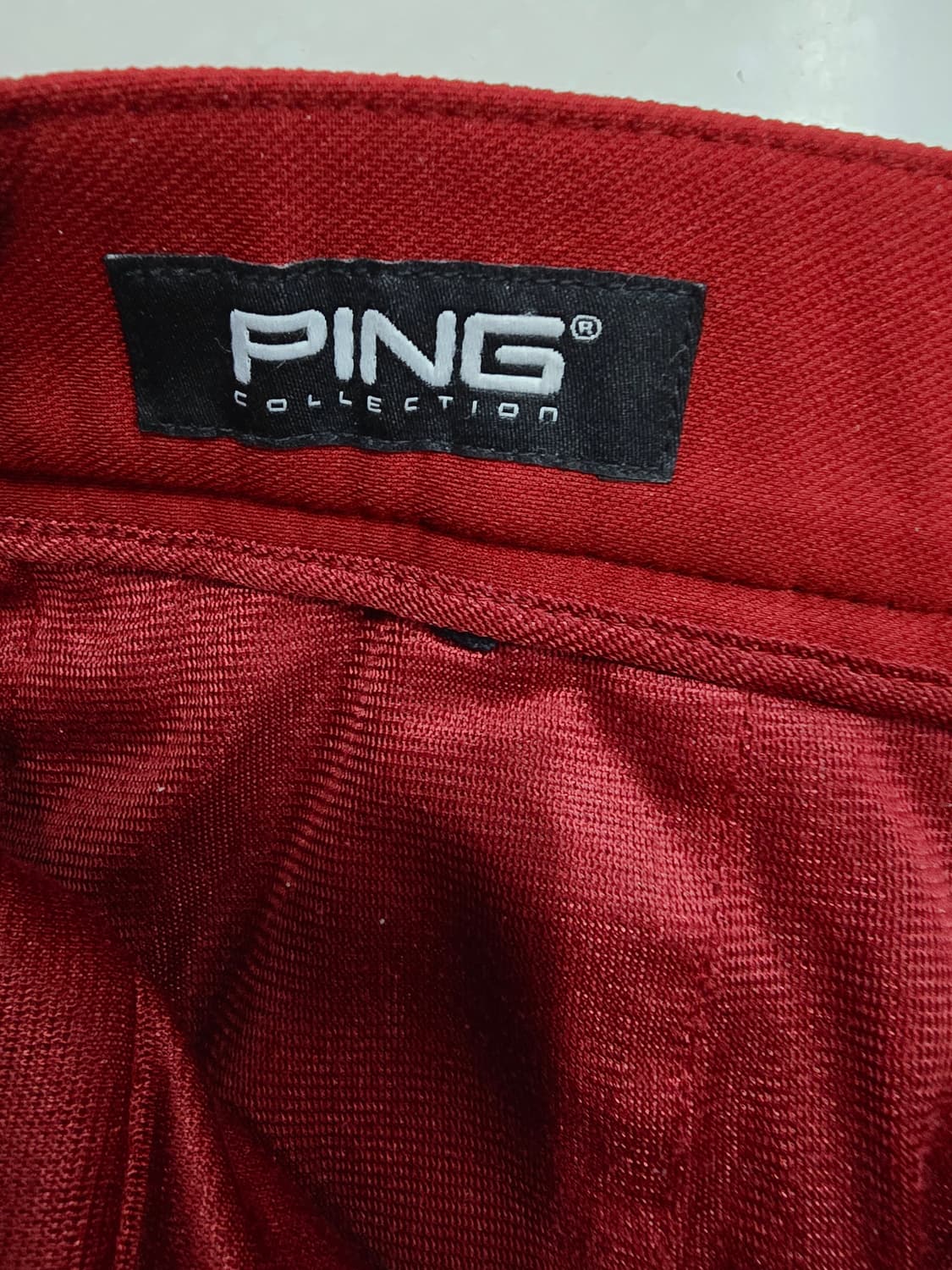 PING 남성 골프 기모 바지 레드 상품이미지8