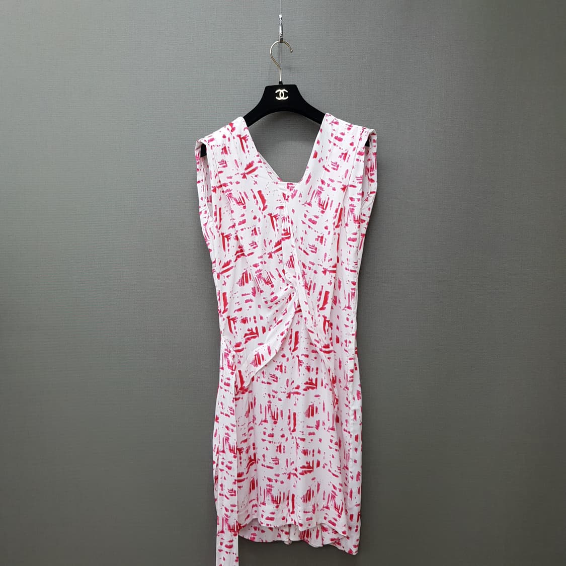 비비안웨스트우드 핑크 브러쉬 패턴 랩 원피스 38사이즈 상품이미지5