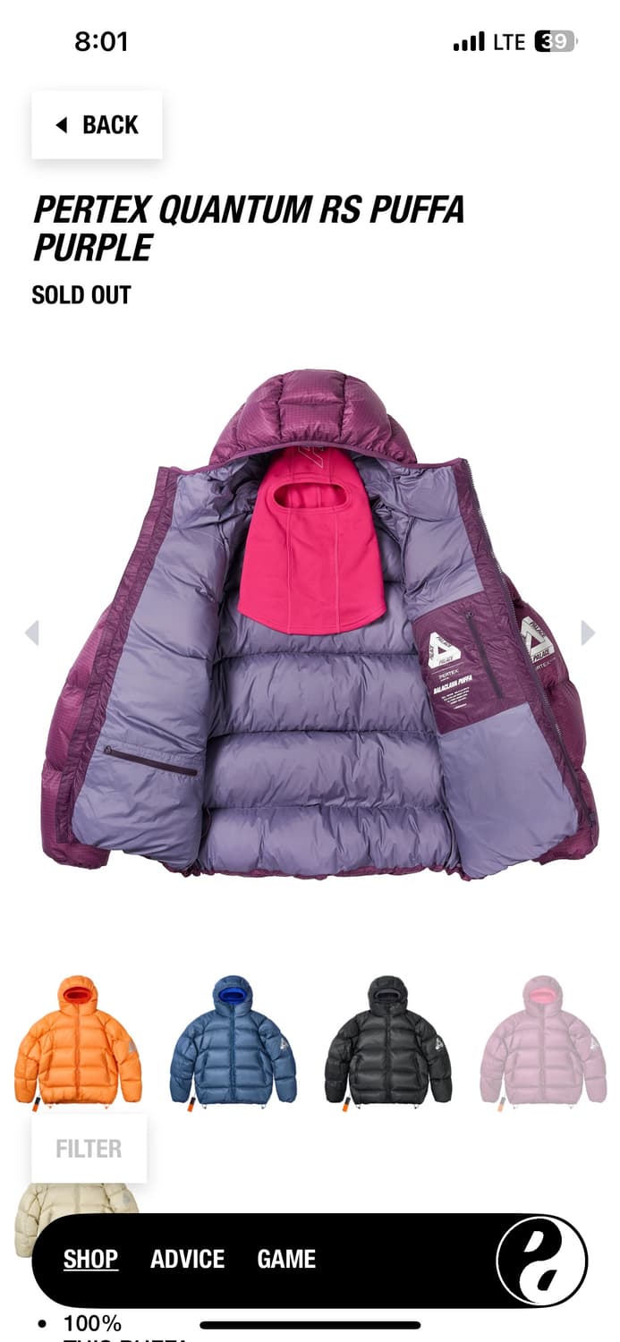 팔라스 퍼텍스 퀸텀 RS 푸파 퍼플 - 25FW 상품이미지4