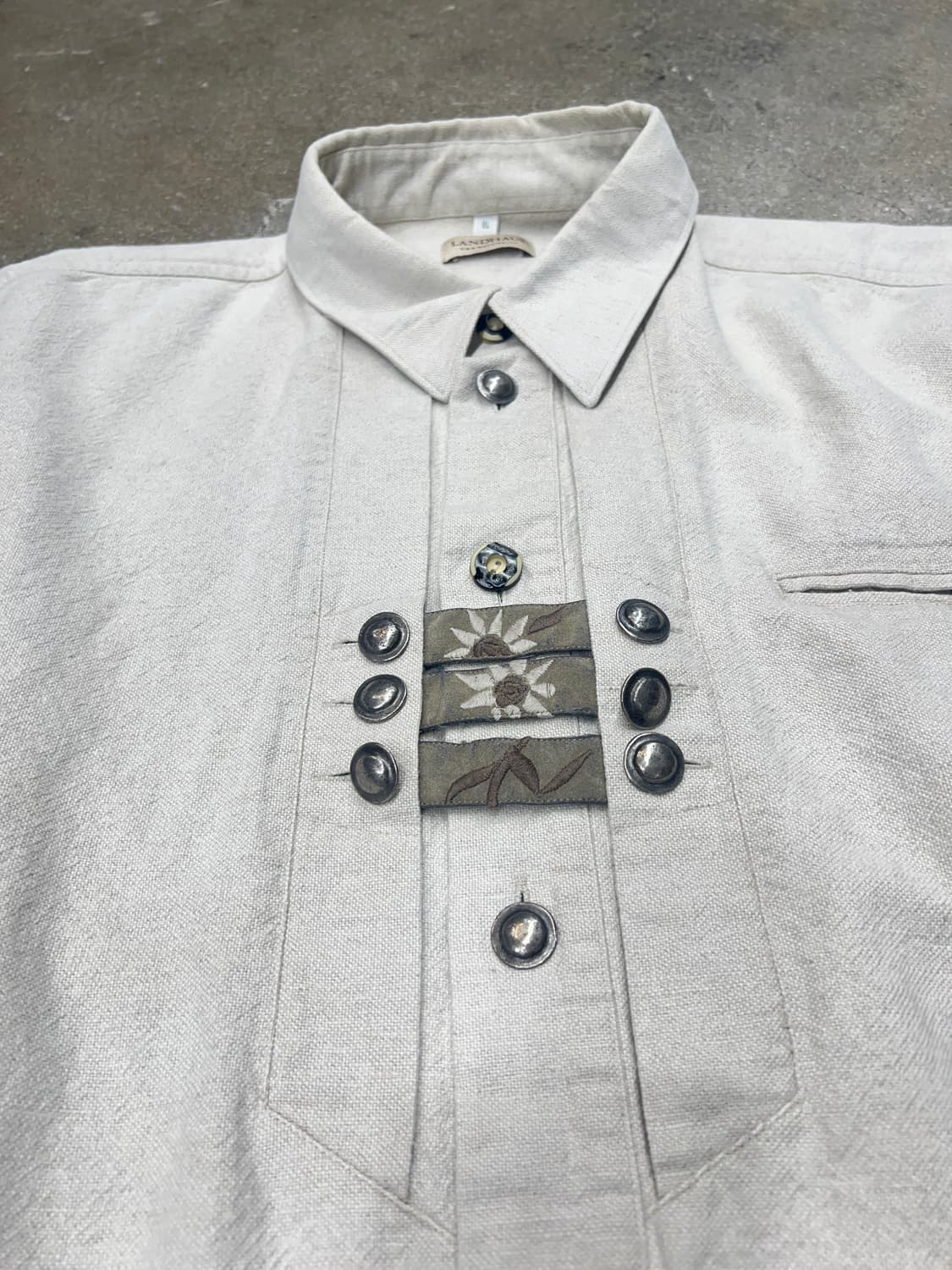 C&A 빈티지 리넨-코튼 트라흐텐 셔츠 상품이미지2