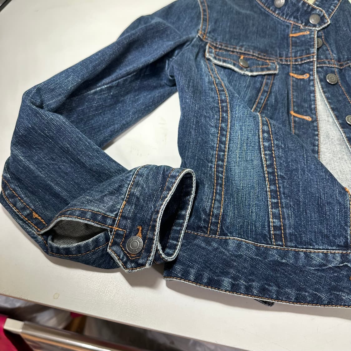 우먼S 켈빈클라인 진스 CK 빈티지워시드 인디고 데님청자켓 상품이미지3