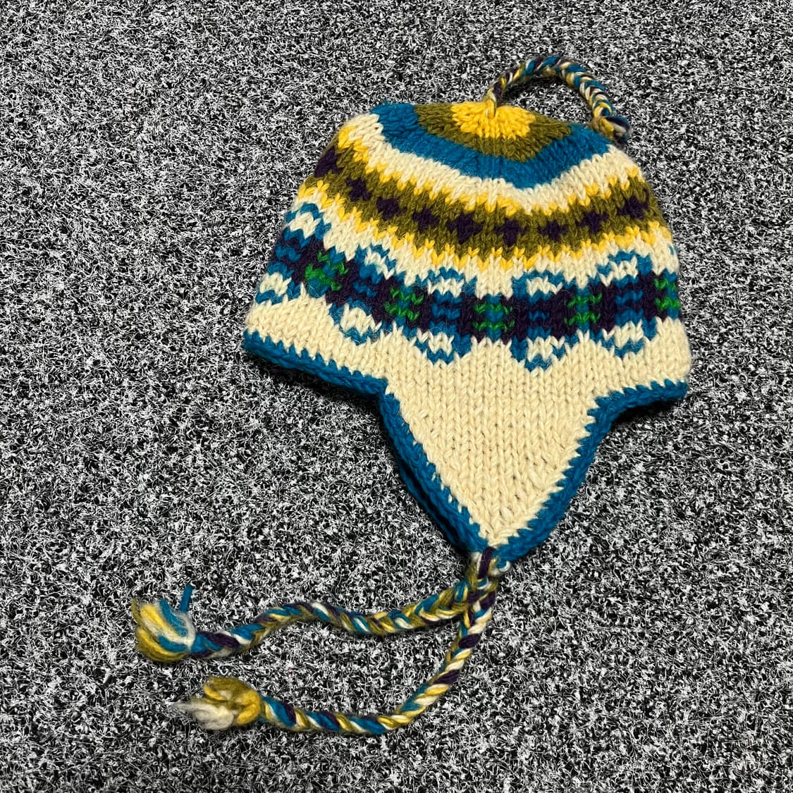 빈티지 핸드메이드 니트 귀돌이 모자 상품이미지1