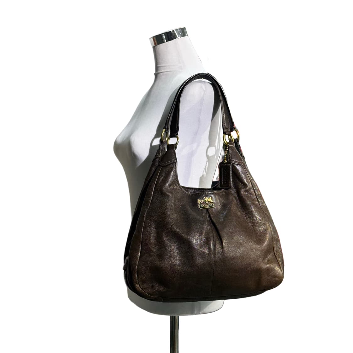 코치 레더 호보백 숄더백 브라운 (OS) y2k 상품이미지4