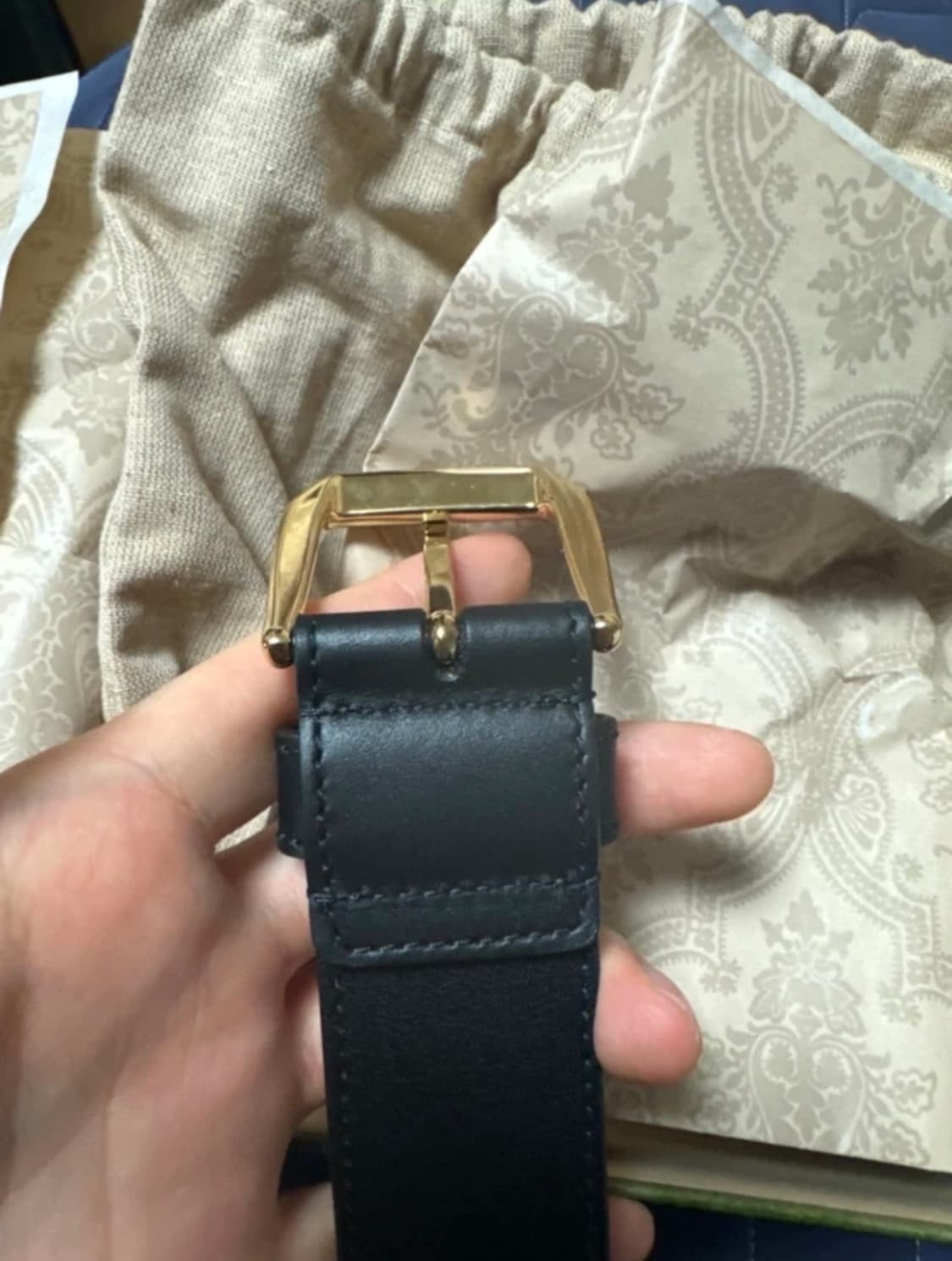 구찌 스퀘어 버클 벨트 673921 AP00G 1000 새상품 상품이미지3