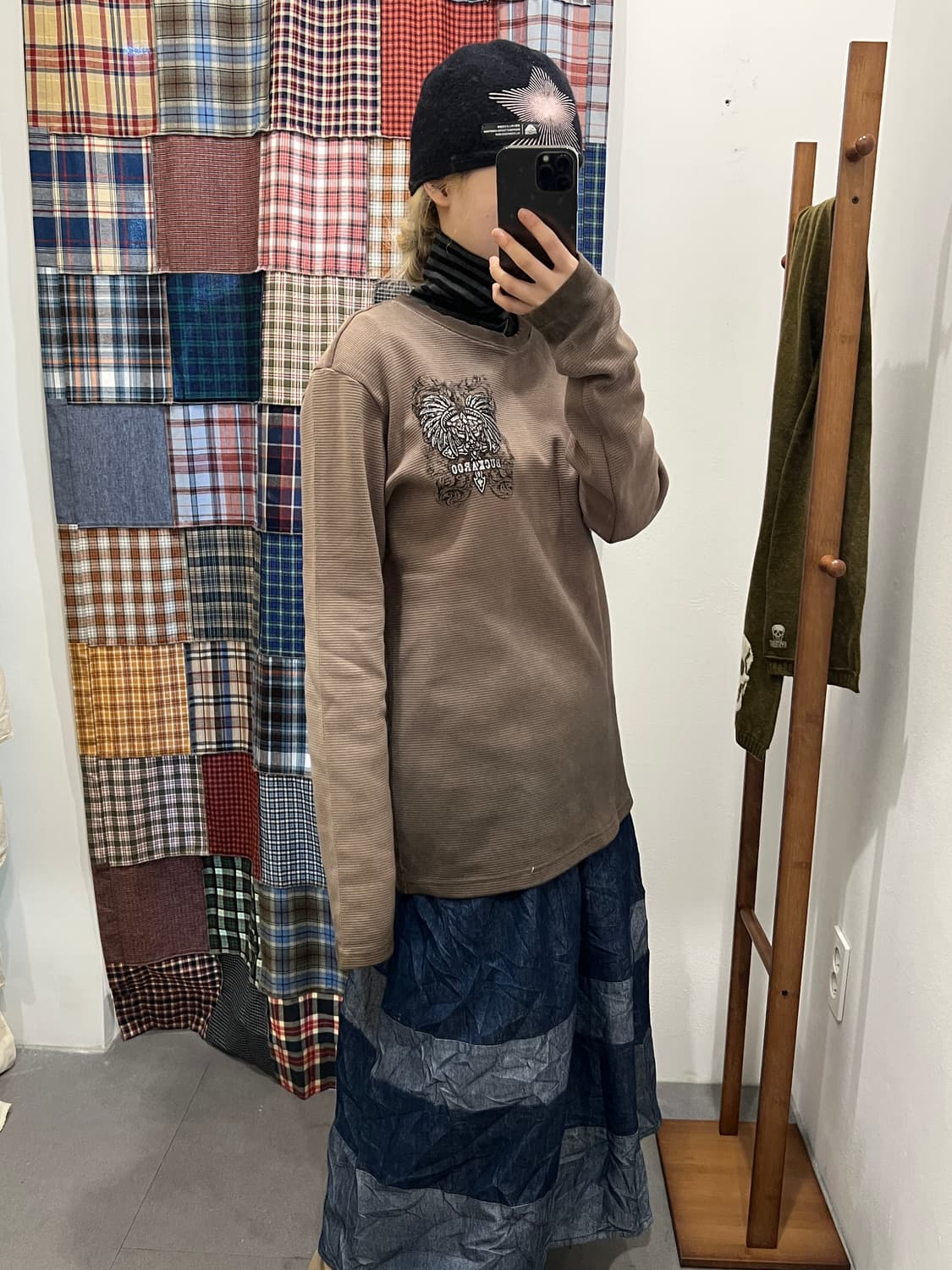 Buckaroo 브라운 패치 니트 상품이미지3