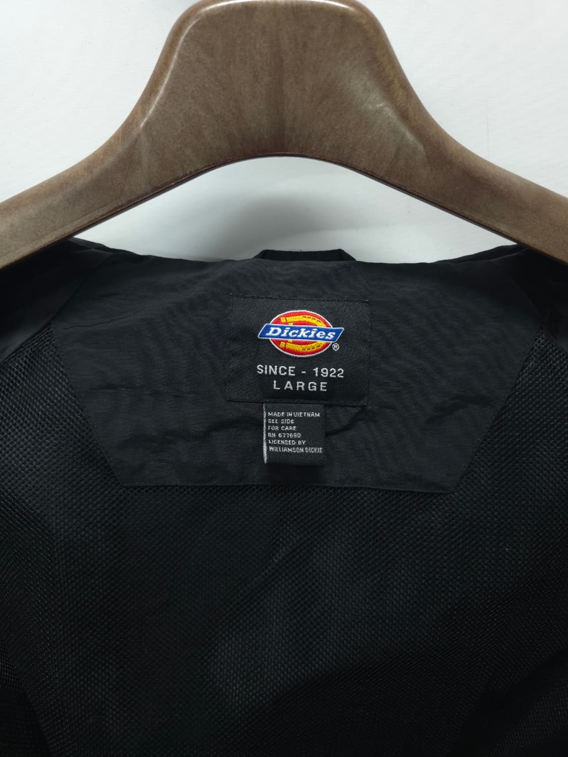 ​디키즈(Dickies) 올블랙 자수 로고 후드 바람막이 자켓 (L) 상품이미지9