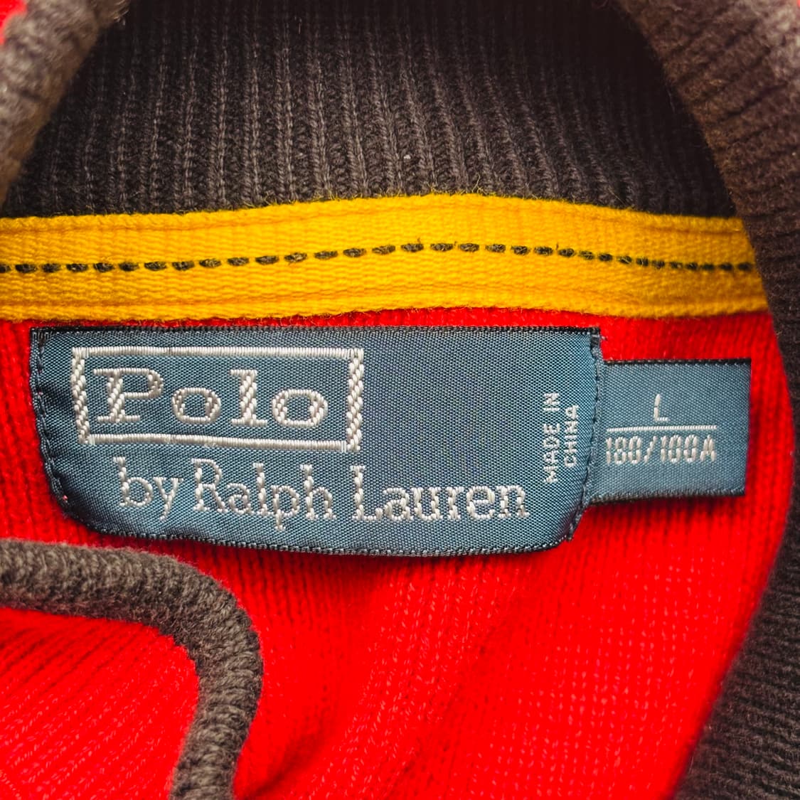 폴로 랄프 로렌 PRL1 카약 래프팅 레드 니트 집업 L 상품이미지7