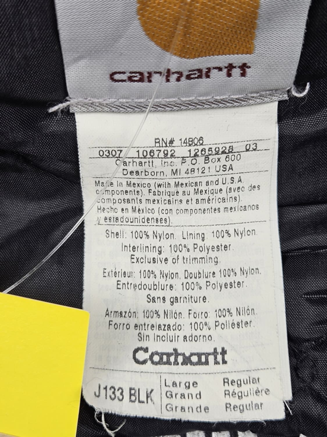 칼하트 J133 덕 액티브 후드 워크 자켓 ( L ) / 10281 상품이미지8