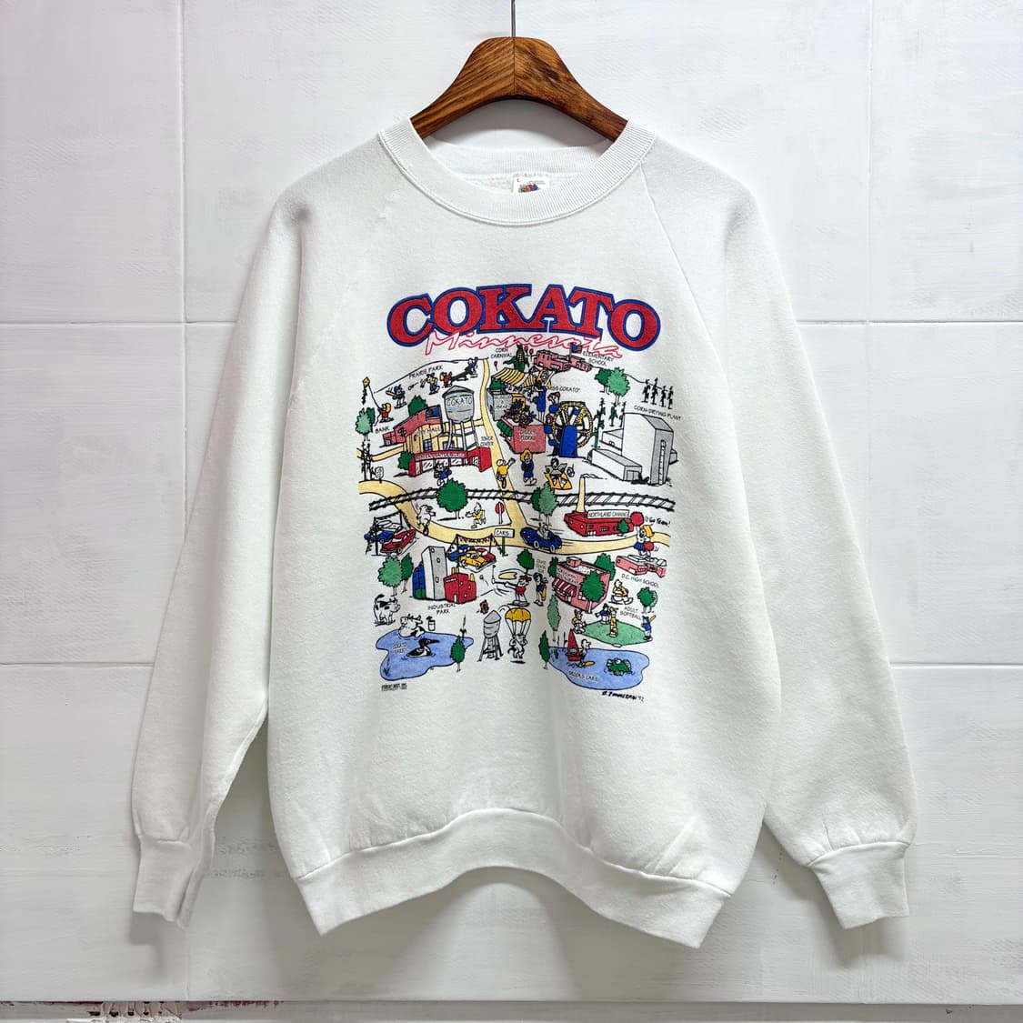 Fruit of the Loom 92's USA vintage 스웻 L 상품이미지1