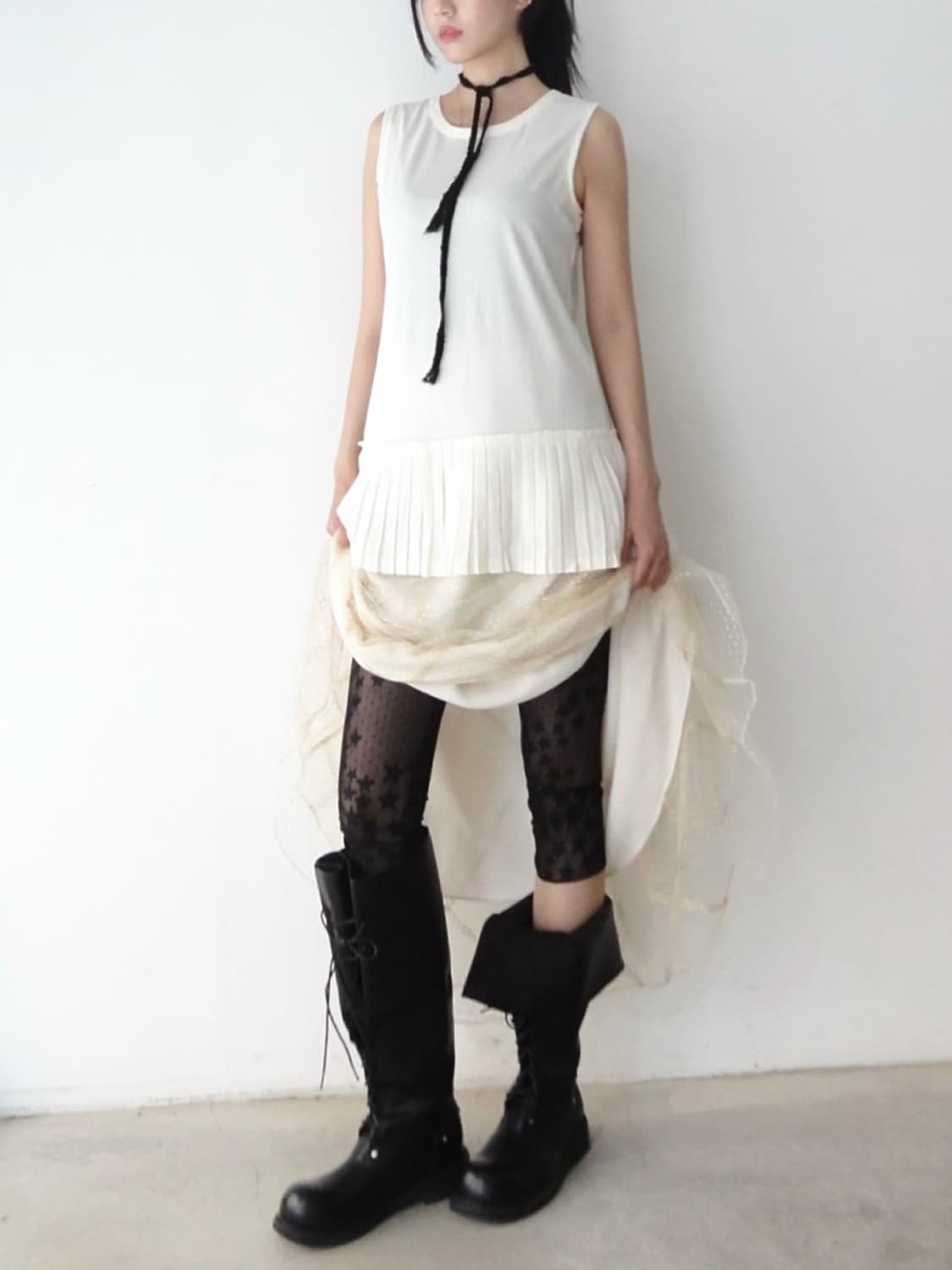 Tassel hem sleeve blouse / ivory 상품이미지4