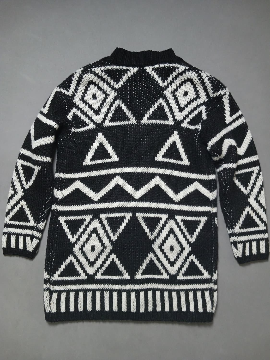 [프리] 뱀파이어 위켄드 패턴 헤비 롱 니트 가디건 오버핏 상품이미지6