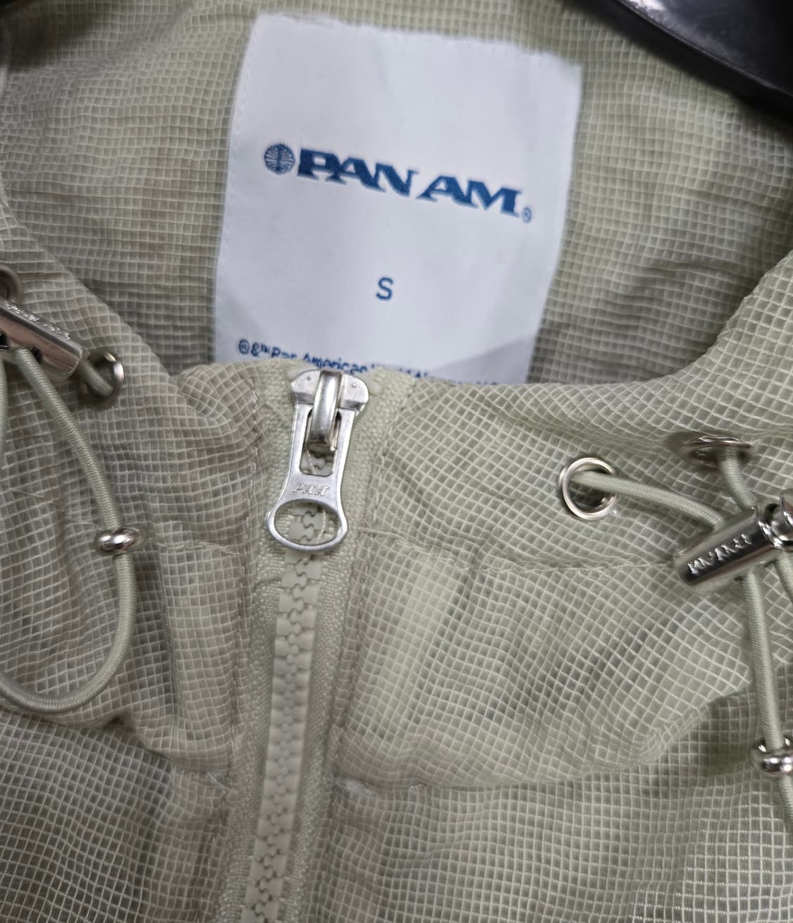 미사용품/ PAN AM 팬암 경량 잠자리 날개 후드집업 바람막이 자켓 S 상품이미지8