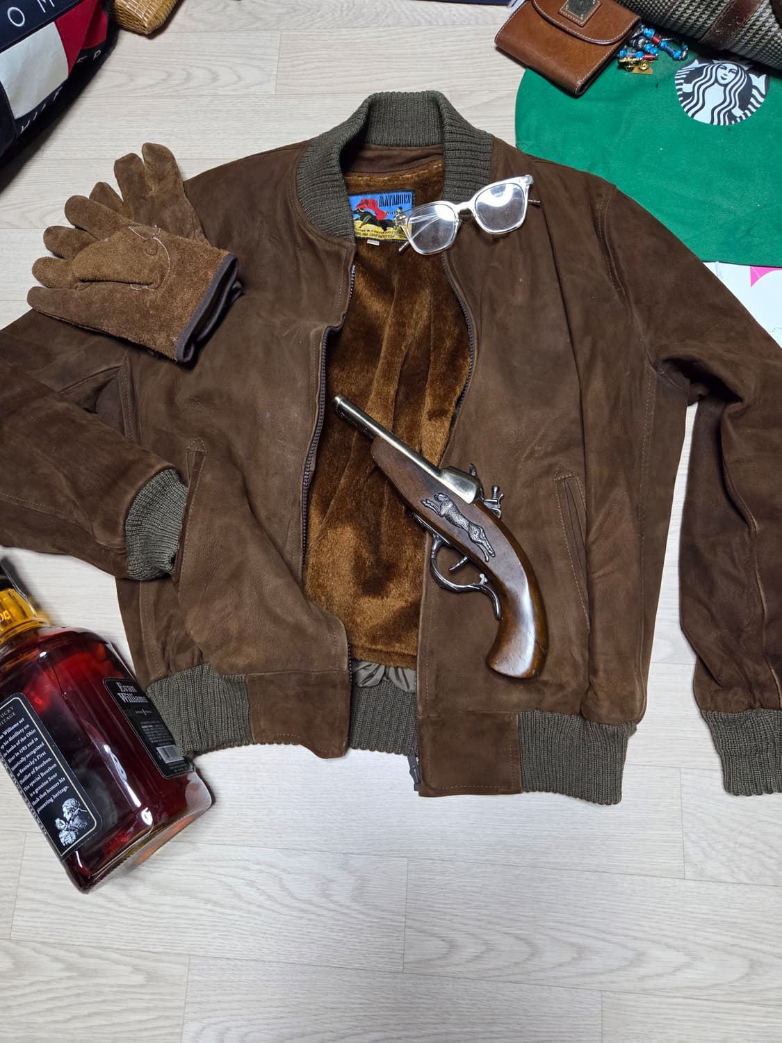 MATARDORN 스웨이드 자켓 봄버 보머 점퍼  상품이미지1