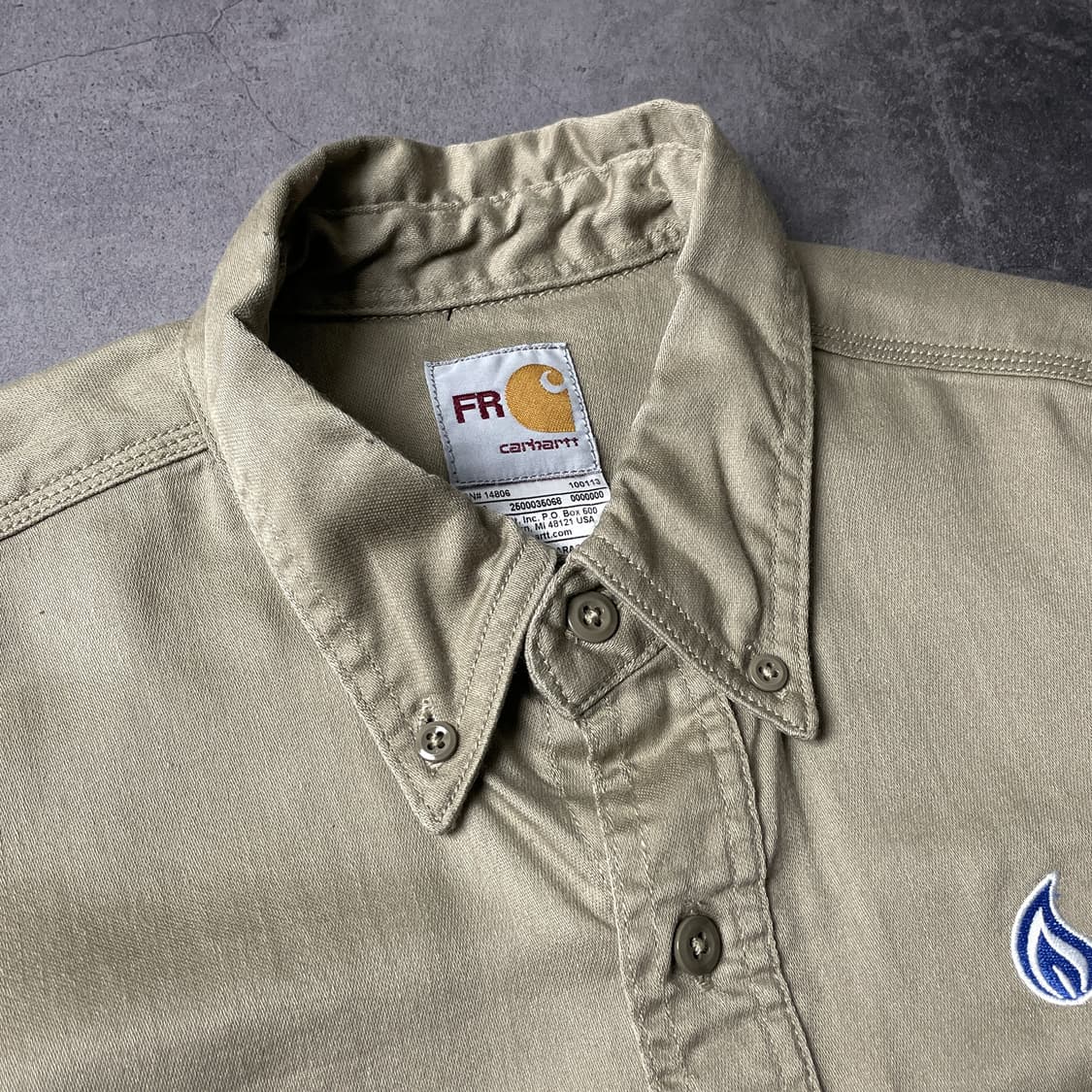 CARHARTT 칼하트 빈티지 베이지 코튼 워크셔츠 A00415 상품이미지9