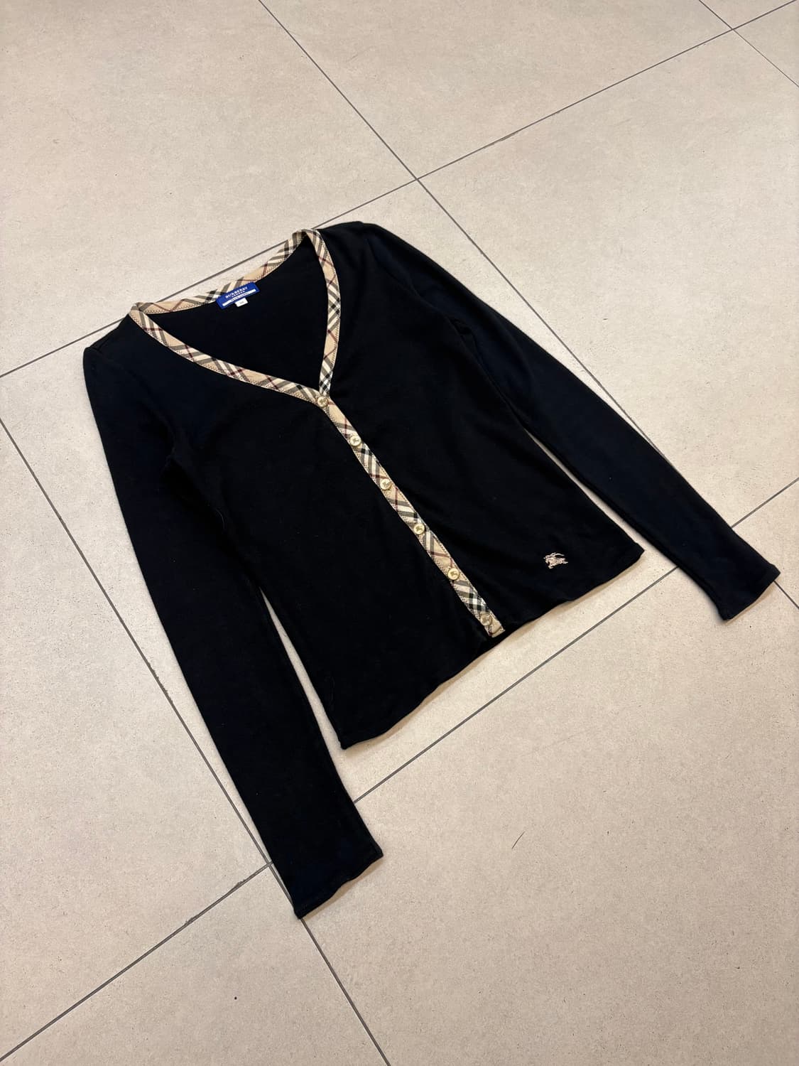 [ 38 ] 버버리 노바체크 트림 가디건 상품이미지3