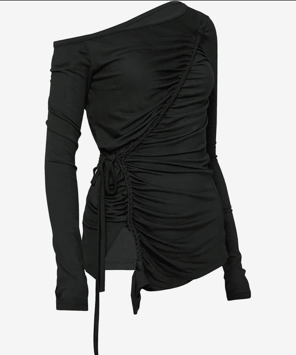 Handmade Twisted One-Shoulder Long Sleev 상품이미지2