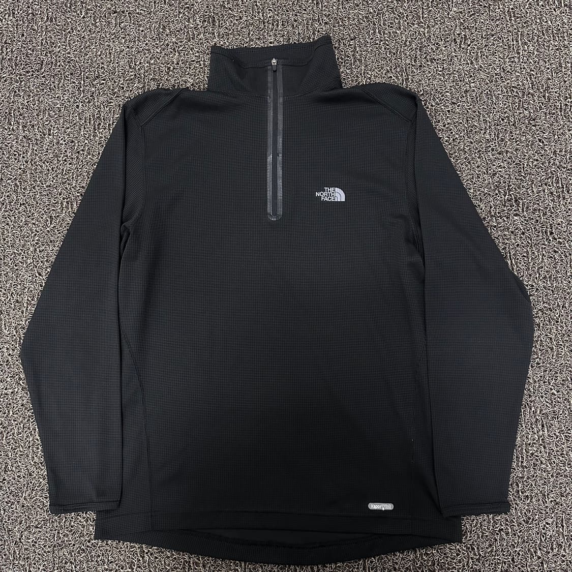 노스페이스 하프넥 반집업 기능성 티셔츠 블랙 S 상품이미지1