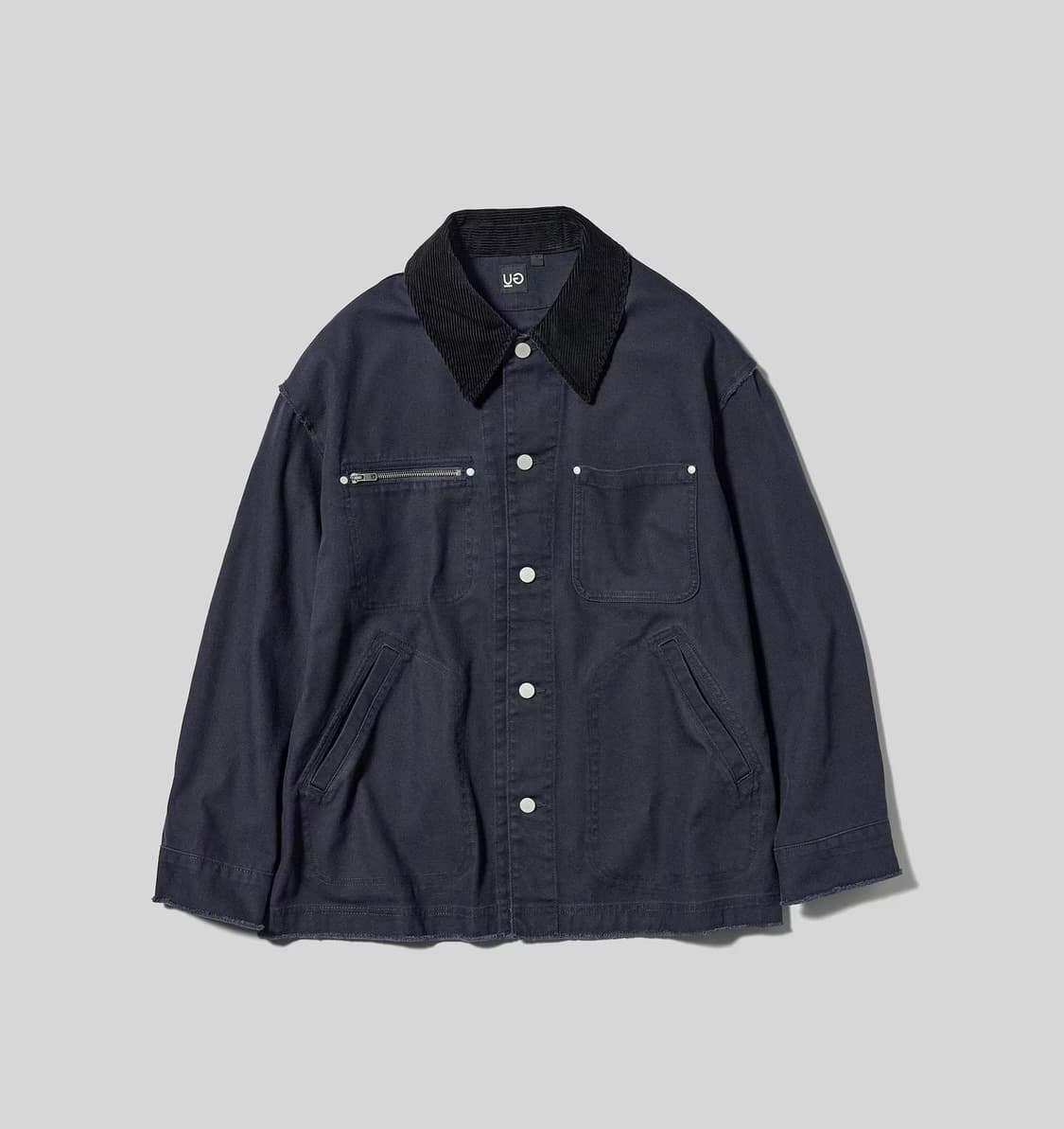 [M] 25 신상 GU 언더커버 UG 커버올 프린지 워크 자켓 네이비 상품이미지4