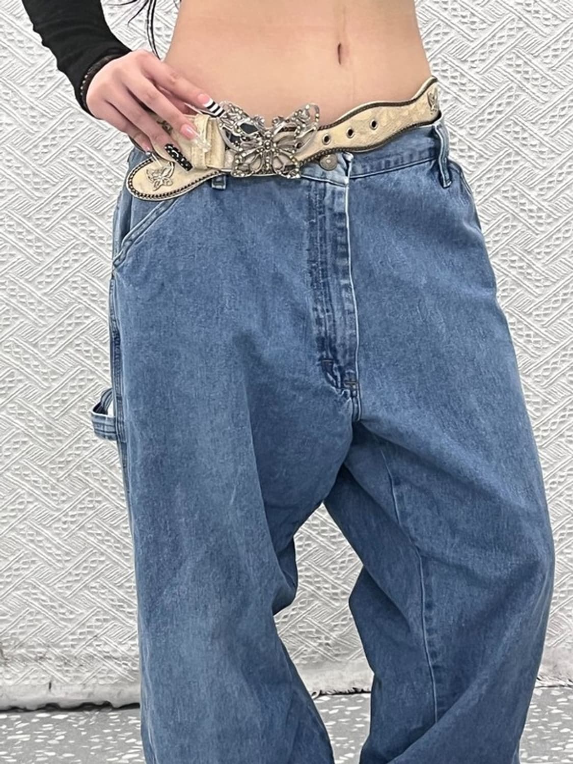 빈티지 에스닉 컨트리 웨스턴 펑크 나비 벨트 C10201 상품이미지1