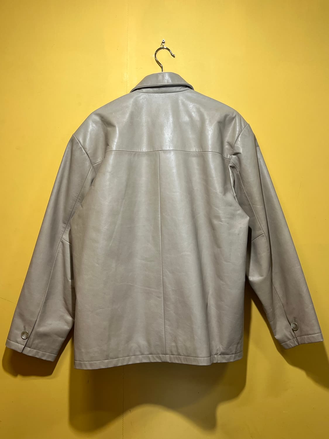 00s 천연 소가죽 아이보리 자켓 상품이미지7