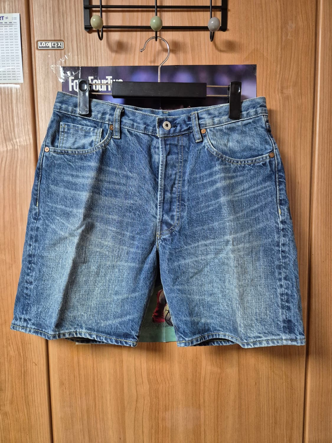 아웃스탠딩 WW2 셀비지 데님 쇼츠 S 연청 상품이미지1