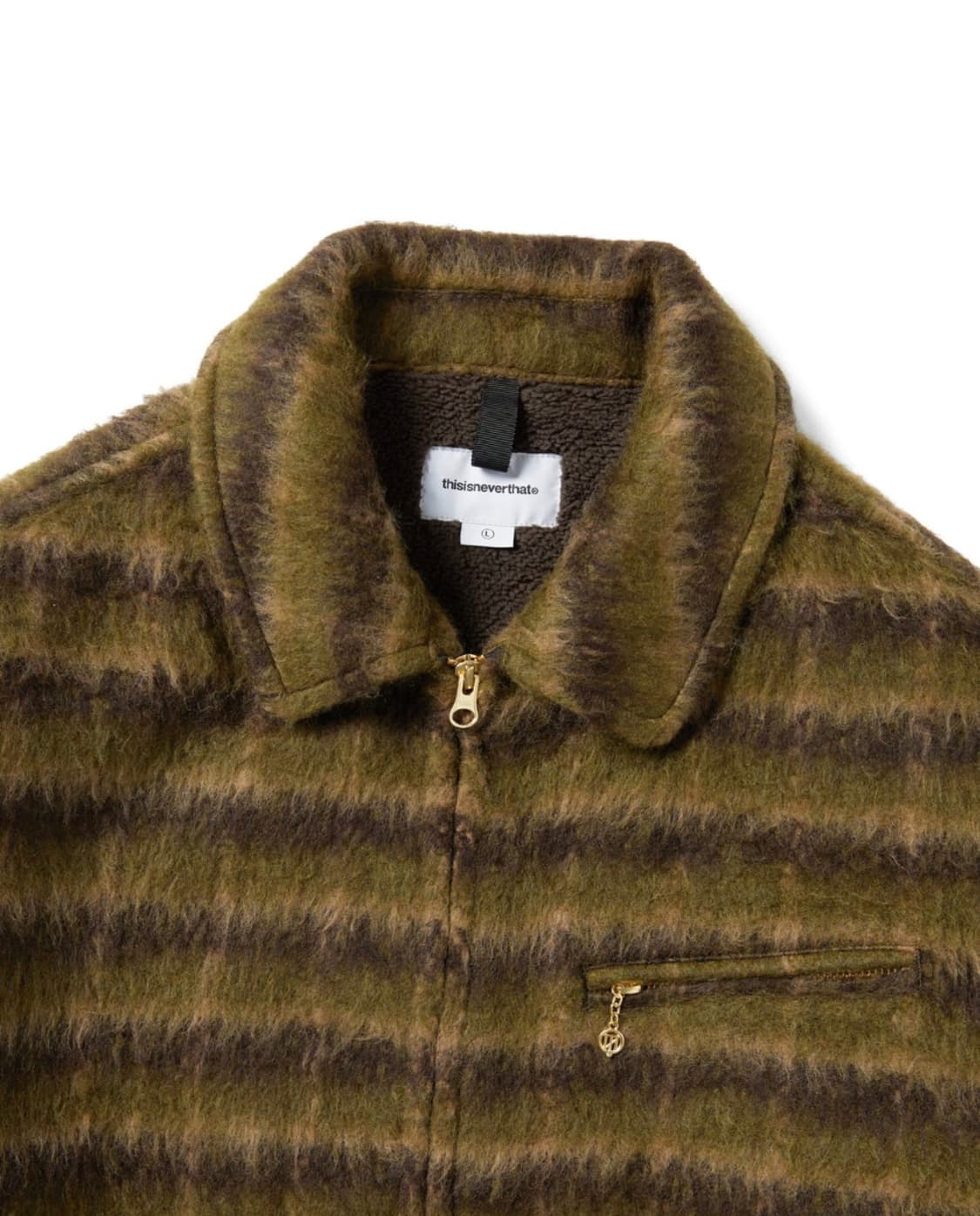 Brushed Wool Check Jacket Dark Brown 상품이미지4