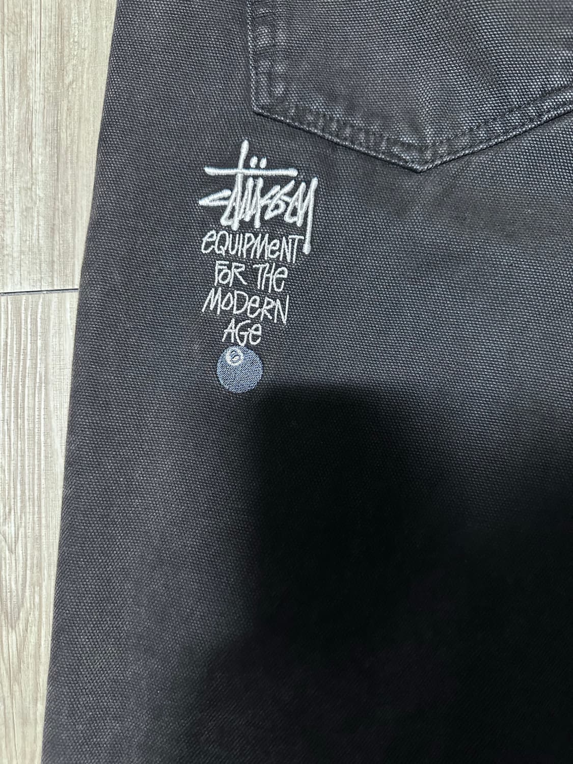 스투시 워시드 캔버스 빅 올 진 블랙 34 상품이미지4