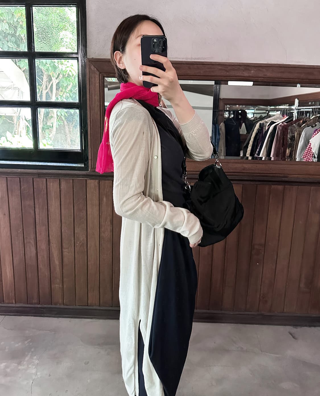 JPV shirring pink scarf 상품이미지8