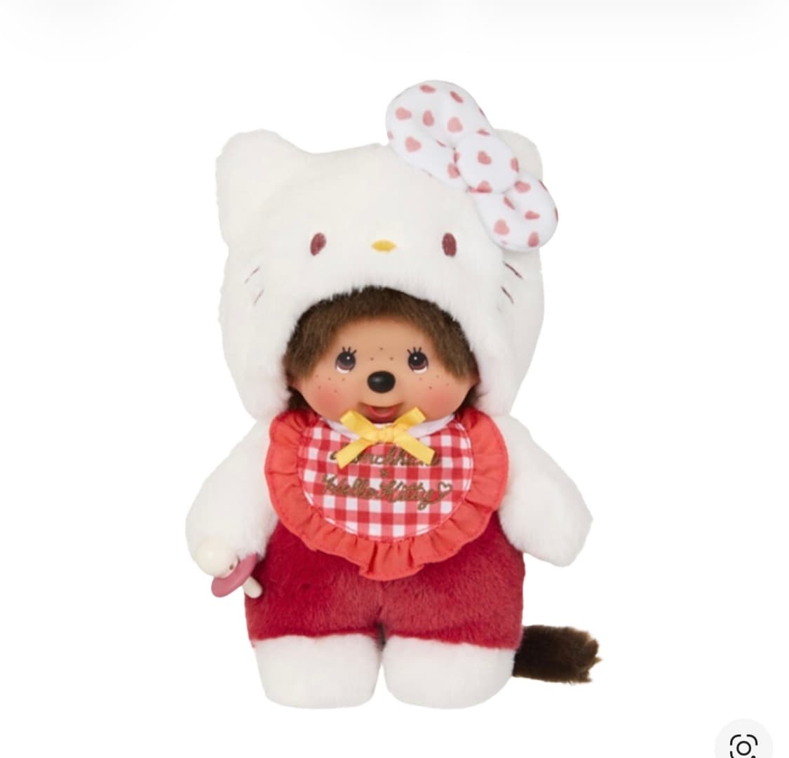 몬치치 x 헬로 키티 깅엄 체크 S 인형 상품이미지1