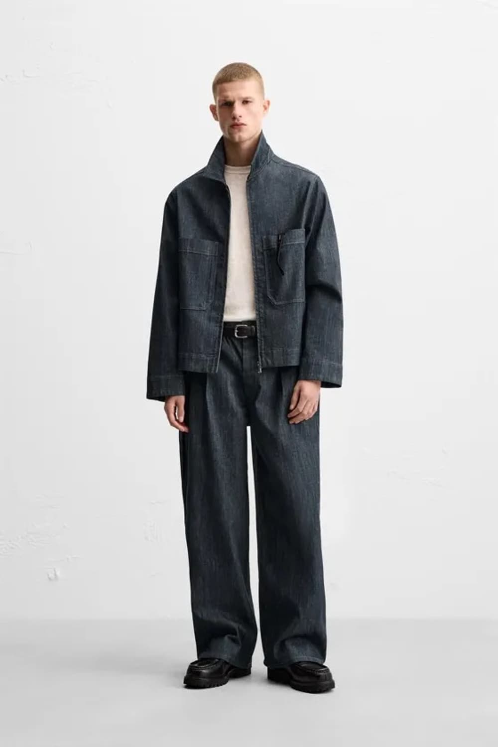 자라 와이드 레그 생지 데님 상품이미지2