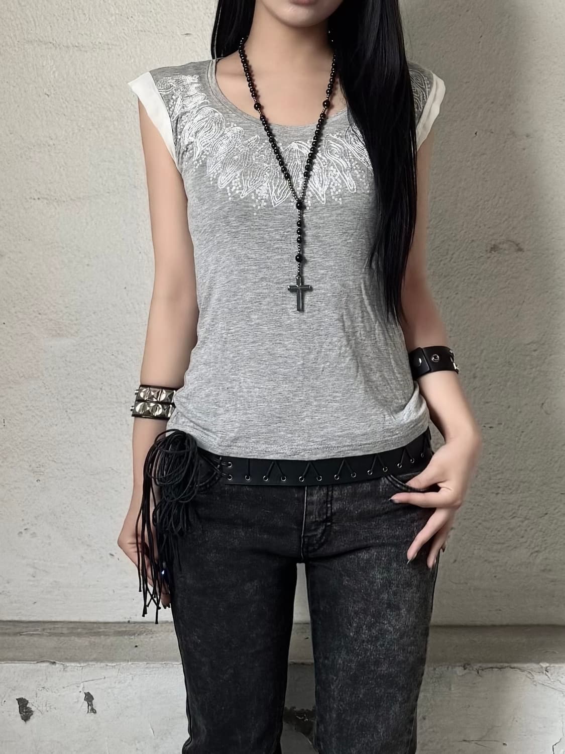 Vintage print top 상품이미지1
