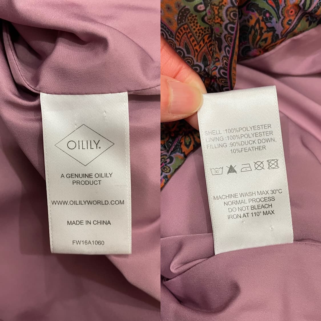 오일릴리 페이즐리 오리털 패딩 자켓 상품이미지10