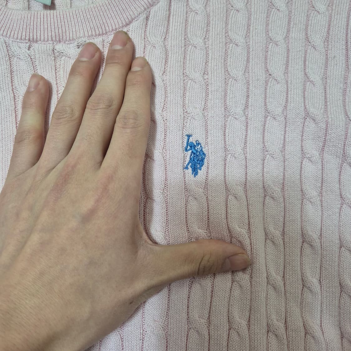 US 폴로 아센 케이블 꽈배기 니트 M(95) 상품이미지4