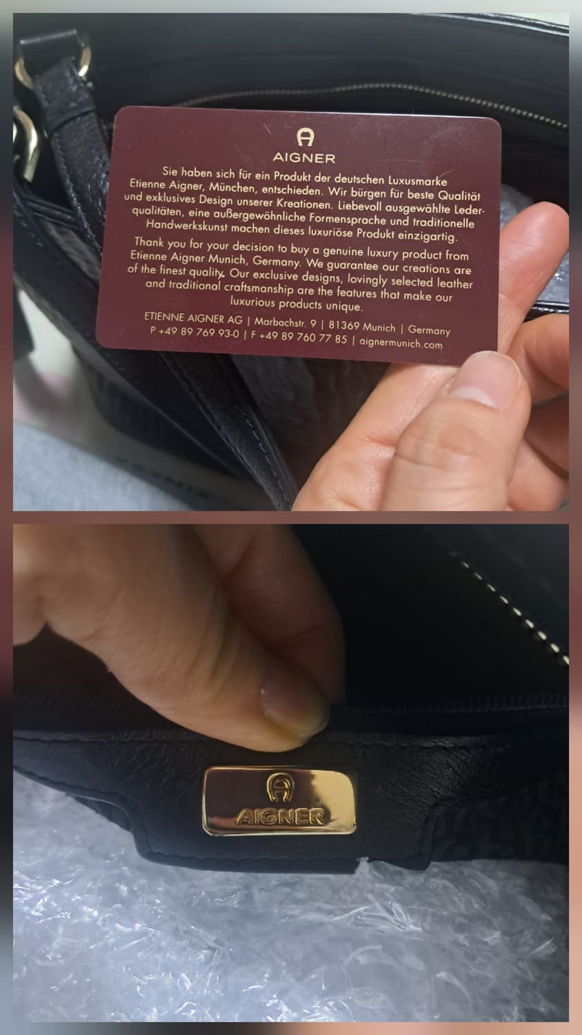정품 아이그너 블랙 가죽 3way 숄더 크로스백(거의새제품) 상품이미지7